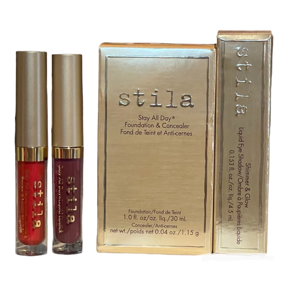 stila Cosmetics Stay All Day Foundation/Concealer, Eye Shadow, Liquid Lipstick